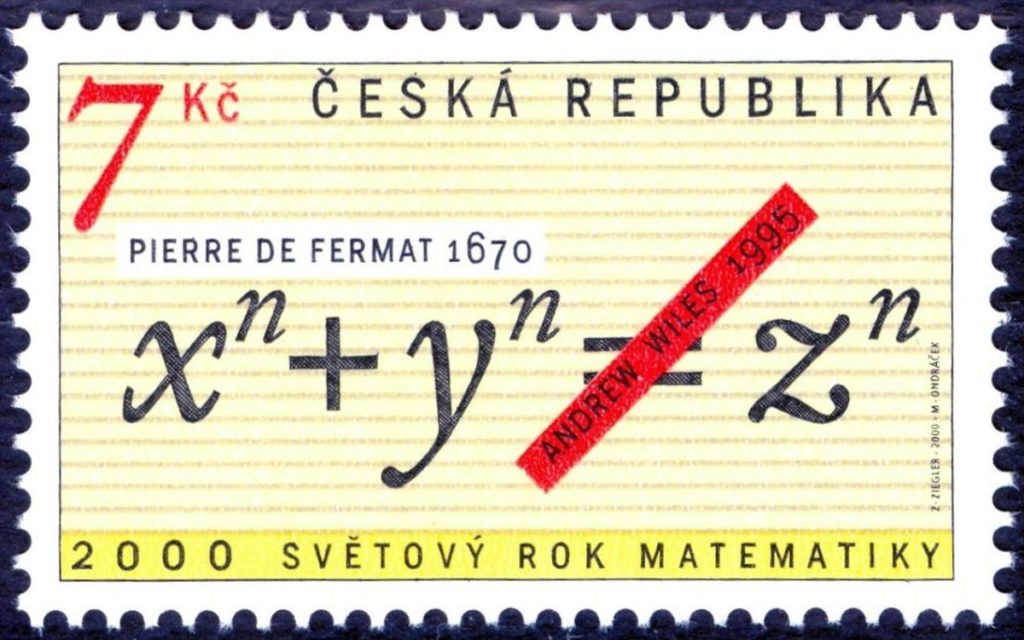 2 Почтовая марка Чехии 2000 года ко Всемирному году математики, посвящённая теореме
